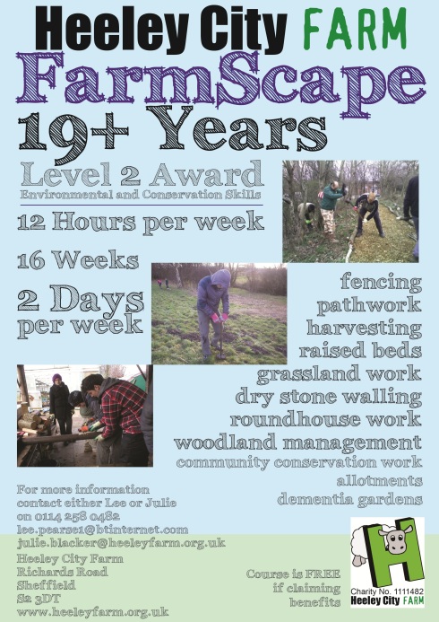 Heeley City Farm new Farmscape Environment and Conservation course